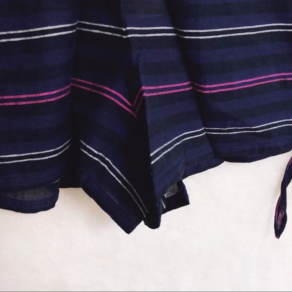 LOFT Black Beach Striped Side Tie Shorts - Picture 2 of 8